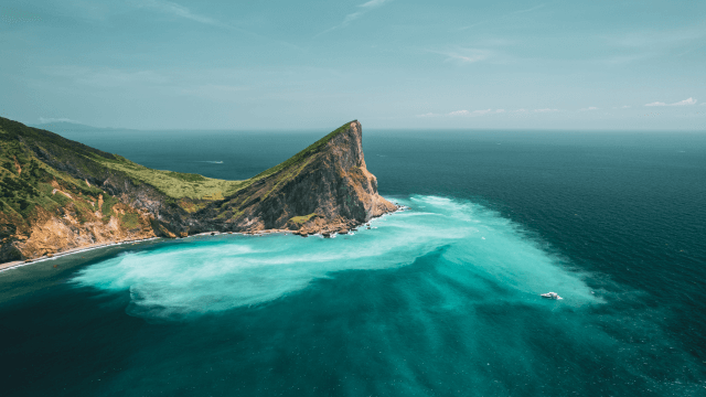 龜山島牛奶海全景